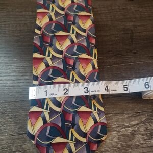 Jerry Gacia Silk Tie Multicolor Geometric